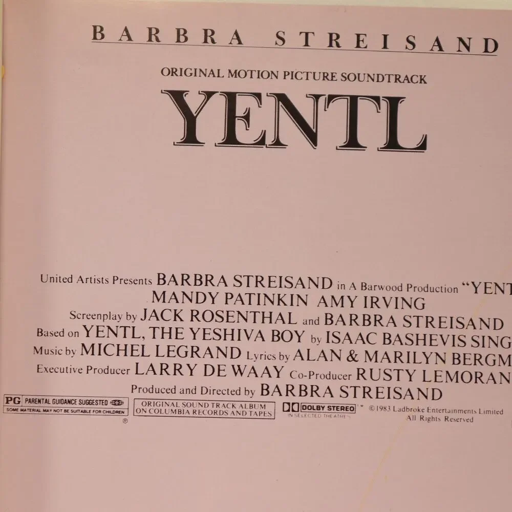Barbra Streisand Yentl Songbook Score Sheet Music Ladbroke 1983